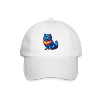 Persische Katze Rasse Karikatur Kawaii Tier Haustier - Baseballkappe - Weiß/Weiß - Vorne