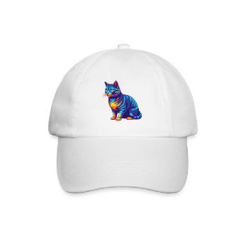 Kalifornische Spangled Katzenrasse Karikatur Kawaii Anima - Baseballkappe - Weiß/Weiß - Vorne