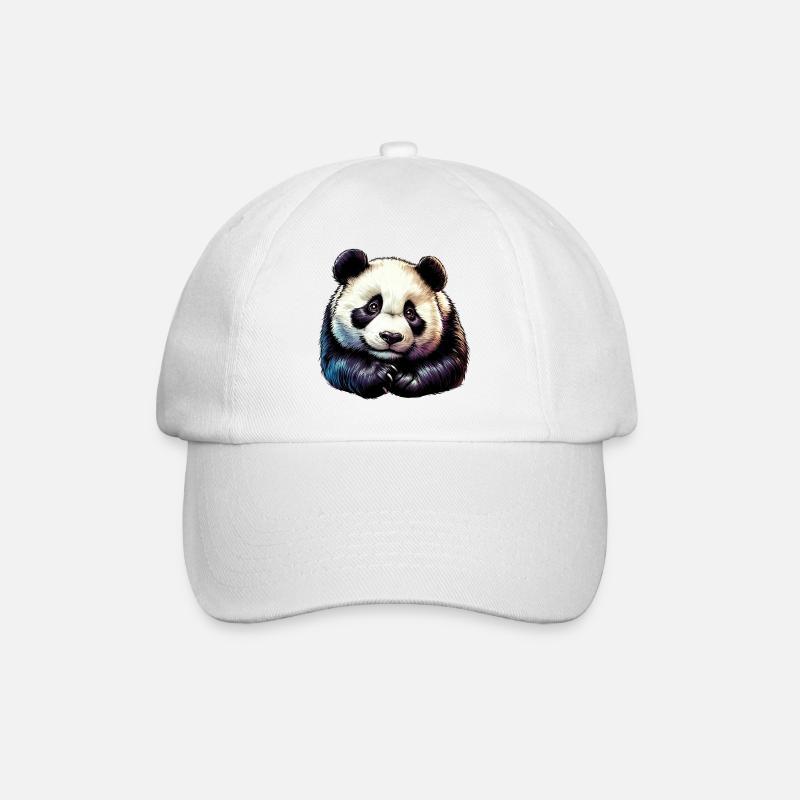 Panda - Baseballkappe - Weiß/Weiß