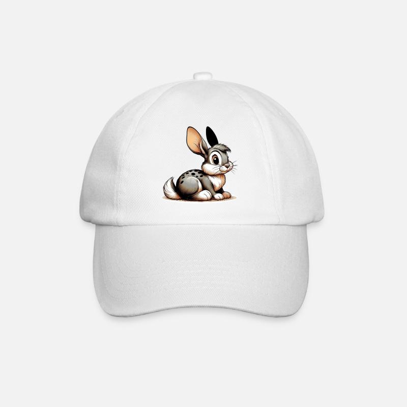 Kaninchen - Baseballkappe - Weiß/Weiß