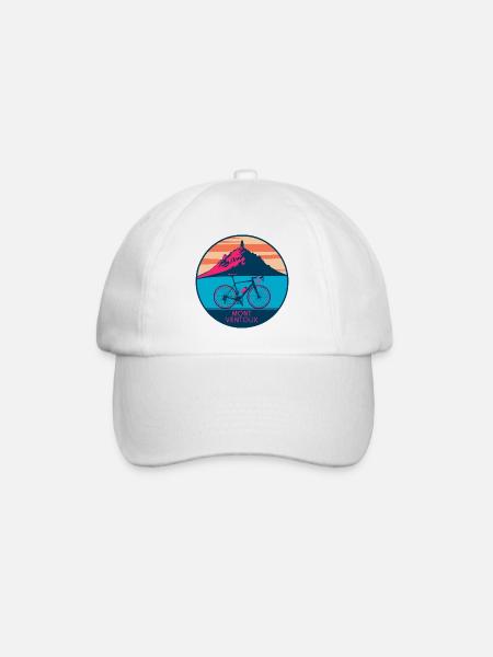 Design de T-shirt Mont Ventoux - Baseballkappe - Weiß/Weiß