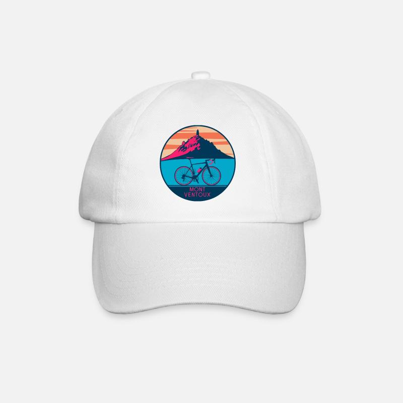 Design de T-shirt Mont Ventoux - Baseballkappe - Weiß/Weiß