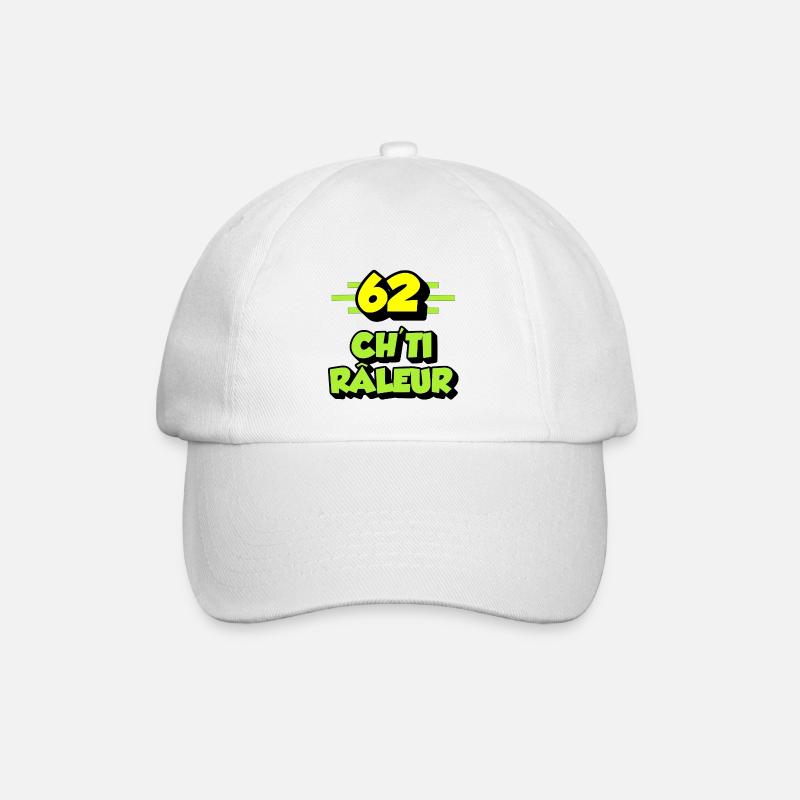 Ch'ti râleur - Casquette classique - blanc/blanc