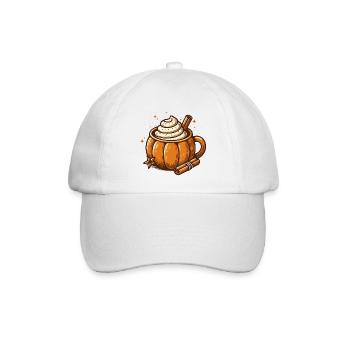 sweet pumpkin cups motif with pumpkin spice latte - Baseball Cap - white/white - Front