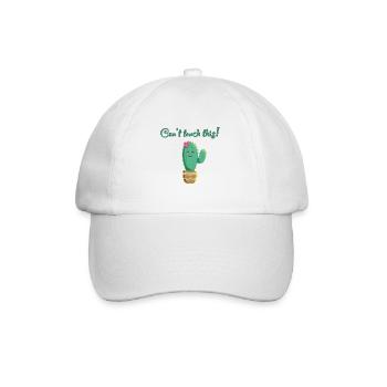 sweet cactus with saying Can't touch this - Baseball Cap - white/white - Front