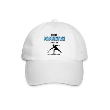 Badminton Spieler Bester Badmintonspieler - Baseballkappe - Weiß/Weiß - Vorne