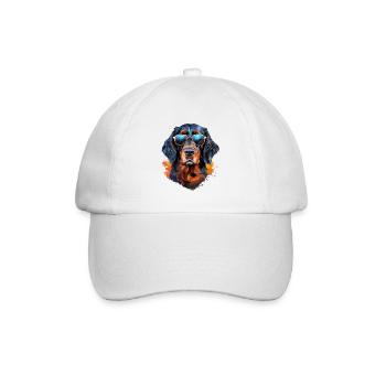 Gordon Setter avec lunettes de soleil - Casquette classique - blanc/blanc - Devant
