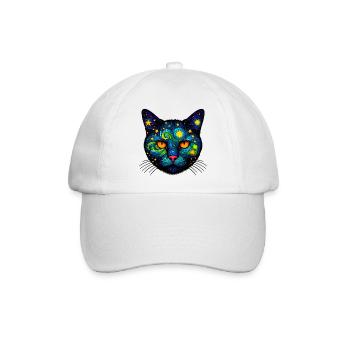 Cat - Baseball Cap - white/white - Front
