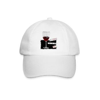 I never say NO to Vino - Baseball Cap - white/white - Front