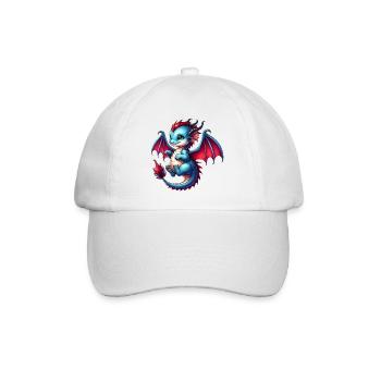 Drache - Baseballkappe - Weiß/Weiß - Vorne