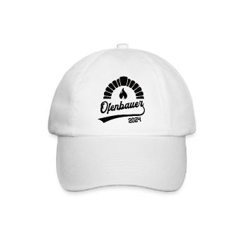 Ofenbauer 2024 Beruf Ofenbauerei Lehre Lehrling - Baseballkappe - Weiß/Weiß - Vorne