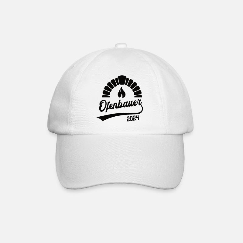 Ofenbauer 2024 Beruf Ofenbauerei Lehre Lehrling - Baseballkappe - Weiß/Weiß