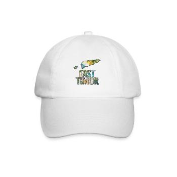 Carte à l’aquarelle du Timor oriental - Casquette classique - blanc/blanc - Devant