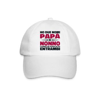 Papa und Opa - Baseballkappe - Weiß/Weiß - Vorne