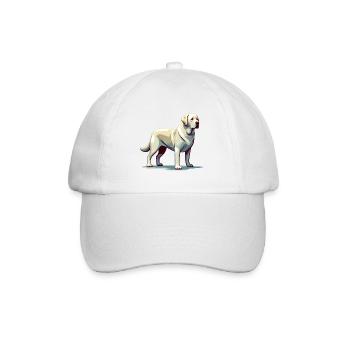 Labrador blanc debout - Casquette classique - blanc/blanc - Devant