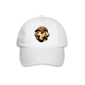 Labrador avec casquette - Casquette classique - blanc/blanc - Devant