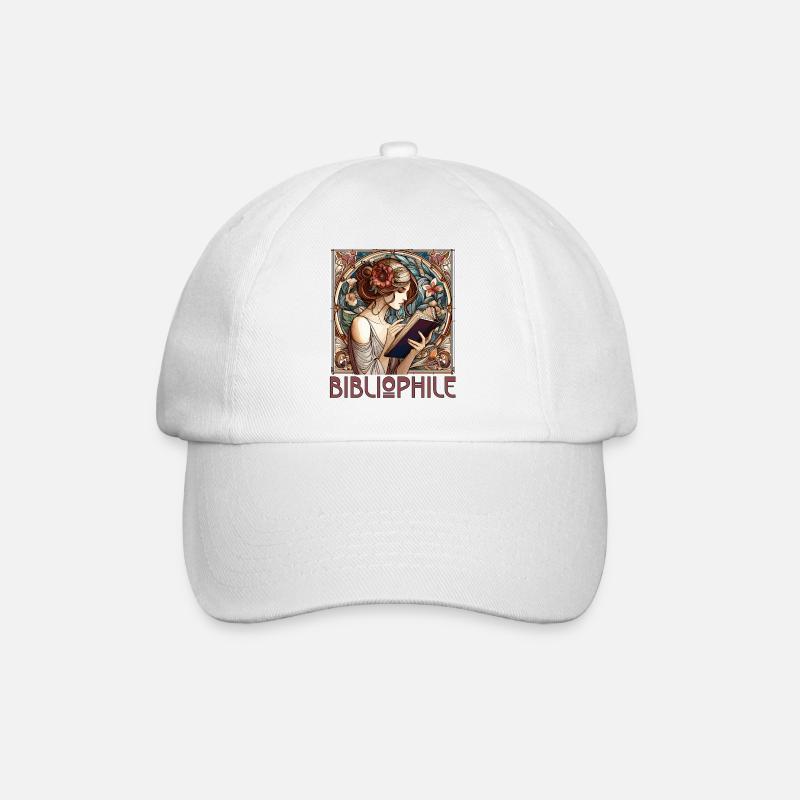 Bibliophile Frau Buch Bücher Lesen Geschenk - Baseballkappe - Weiß/Weiß