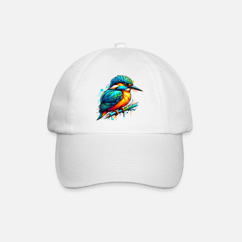 Eisvogel - Baseballkappe - Weiß/Weiß