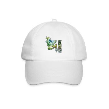 Aquarell Landkarte Bangladesch - Baseballkappe - Weiß/Weiß - Vorne