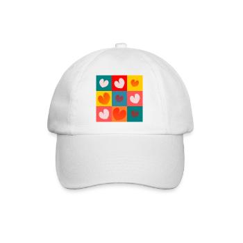 HEART. NOEL. CHRISTMAS. HEARTS. HEART. FATHER's DAY - Baseball Cap - white/white - Front