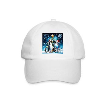 Cute Penguins - Baseball Cap - white/white - Front