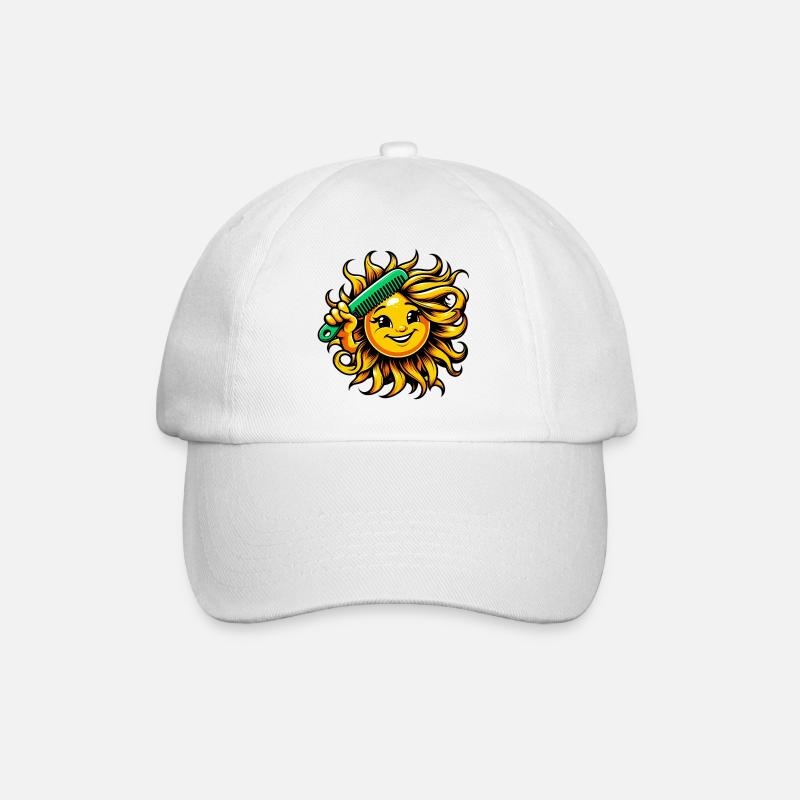 Sonne - Baseballkappe - Weiß/Weiß
