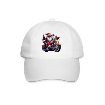 Santa Moto 3 - Baseball Cap - white/white - Front