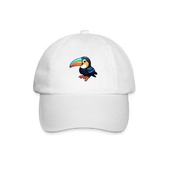 Toucan de dessin animé cool - Casquette classique - blanc/blanc - Devant