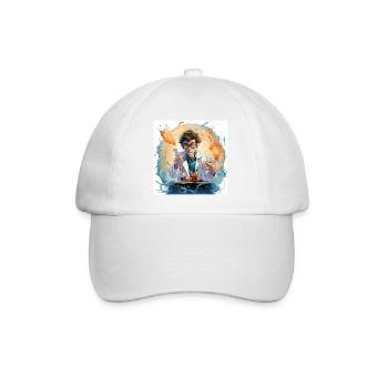Le singe de laboratoire de caféine - Casquette classique - blanc/blanc - Devant