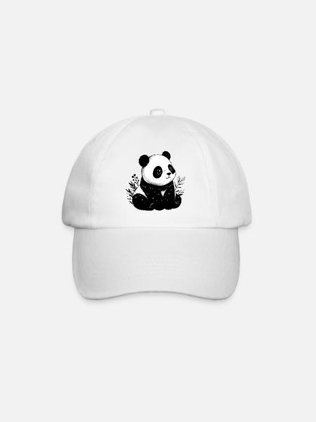 Panda - Baseballkappe - Weiß/Weiß