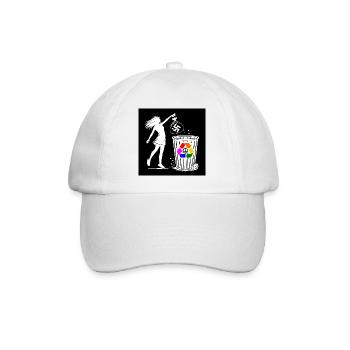 FCK NZS - Against the Right - keep your environment clean - Baseball Cap - white/white - Front