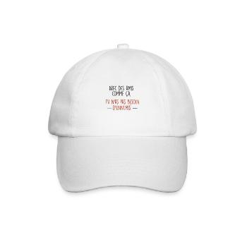amis/ennemis2 - Casquette classique - blanc/blanc - Devant