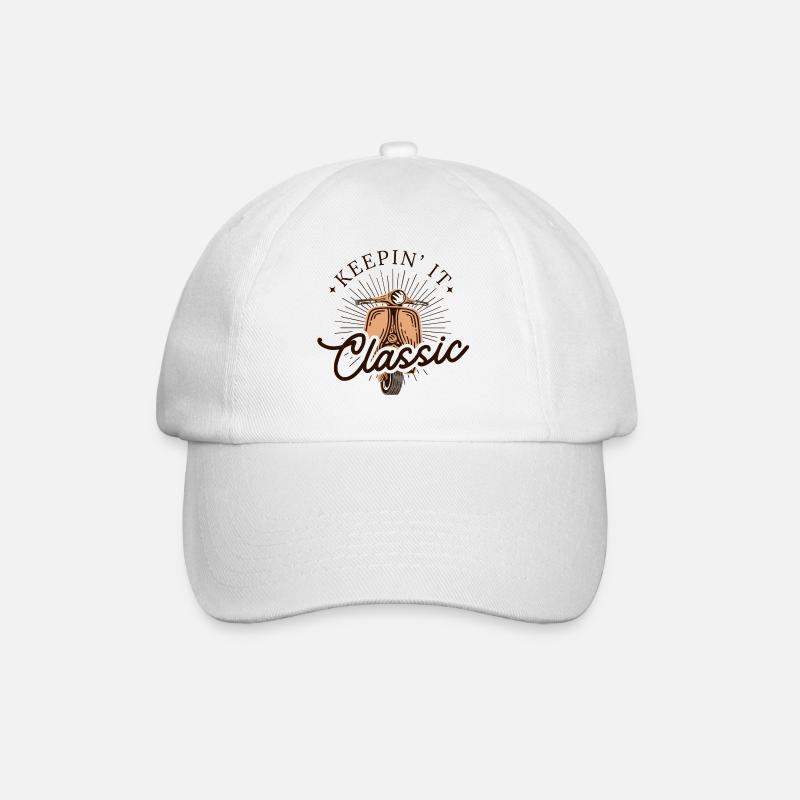 Keepin' It Classic - Look de scooter vintage - Casquette classique - blanc/blanc