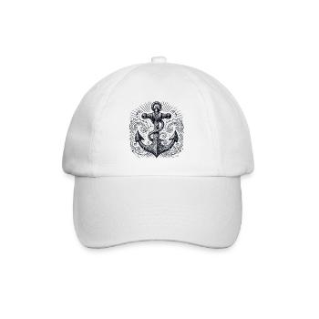 ancre navire ancre ancre Cool Maritime cadeau - Casquette classique - blanc/blanc - Devant