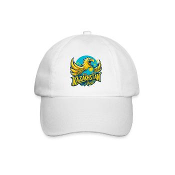 Kazakhstan Eagle Sun Flag Flag Gift - Baseball Cap - white/white - Front
