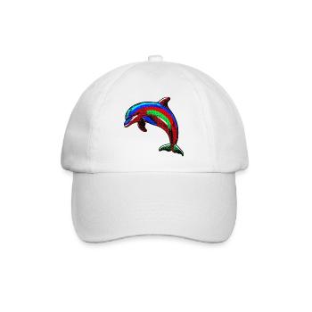 Delfin - Baseballkappe - Weiß/Weiß - Vorne