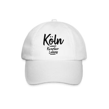 Köln Veedel Kwartier Latäng kölsch - Baseballkappe - Weiß/Weiß - Vorne