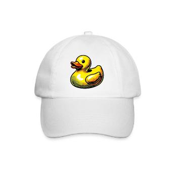 Ente Ente Ente Ente Ente - Baseballkappe - Weiß/Weiß - Vorne