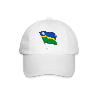 Flag Flevoland text banner - Baseball Cap - white/white - Front