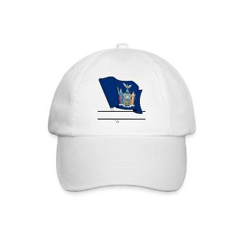 Flag New York text banner - Baseball Cap - white/white - Front