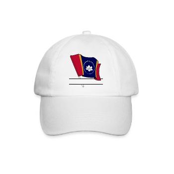 Drapeau Mississippi bannière de texte - Casquette classique - blanc/blanc - Devant