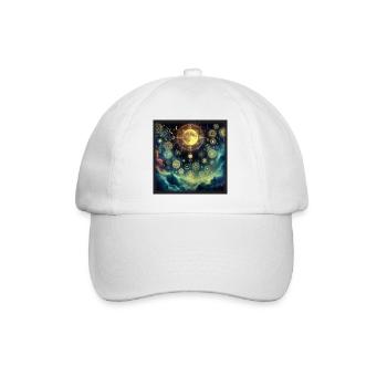 Mystische Astrologie - Baseballkappe - Weiß/Weiß - Vorne