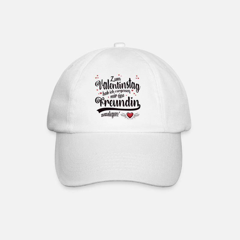Valentinstag keine Freundin - Baseballkappe - Weiß/Weiß