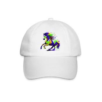 Horse - Baseball Cap - white/white - Front