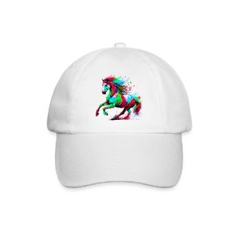 Pferd - Baseballkappe - Weiß/Weiß - Vorne