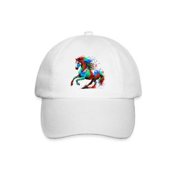 Pferd - Baseballkappe - Weiß/Weiß - Vorne