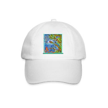 Lustige Kawaii Niedliche Baum Ast Klopfen Klassische Kunst - Baseballkappe - Weiß/Weiß - Vorne