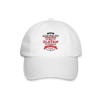 ALLES WIRD GUT, DIE LEGENDE ZLATAN IST DA - Baseballkappe - Weiß/Weiß - Vorne