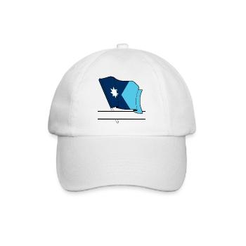 Drapeau Minnesota bannière de texte - Casquette classique - blanc/blanc - Devant