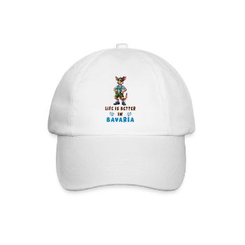 Bayerisches Känguru - Baseballkappe - Weiß/Weiß - Vorne